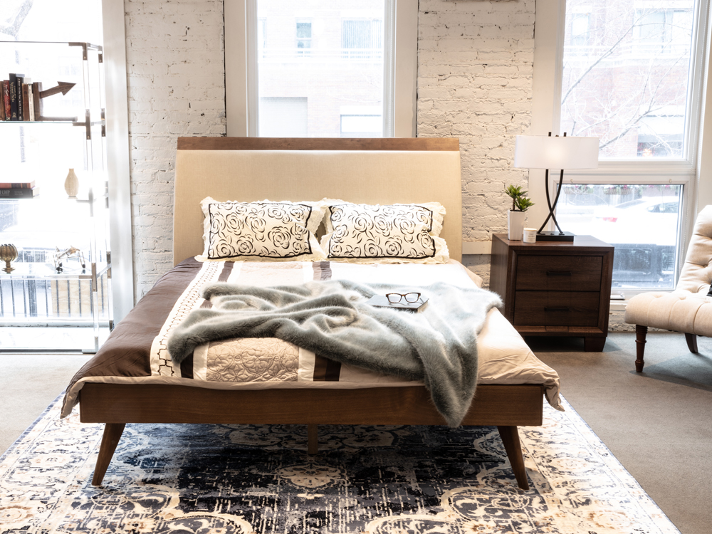 Natural Oak Bedroom Furniture Set - Inhabitr Furniture Rental