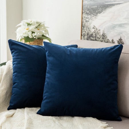Navy Velvet Pillows 1