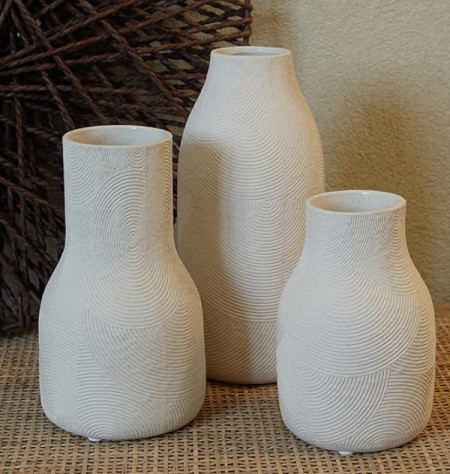 Ceramic Vases for Home Decor - Matte White