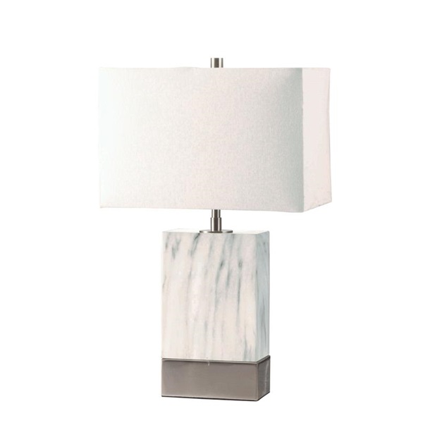 Square Marble Table Lamp Inhabitr Furniture Rental