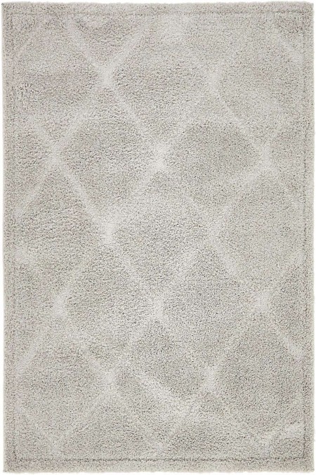 Light Gray Shag Diamond Rug