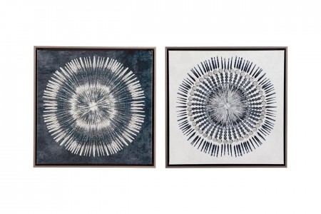 White and Blue Concentric Artwork